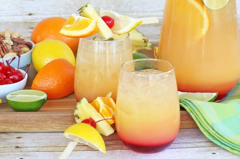 Brunch Refreshments: Fruity Punches Made with Tender Coconut Water